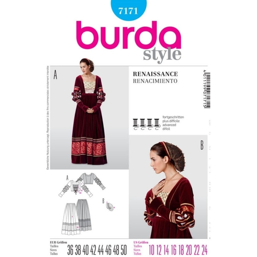 (u'Patron Robe Renaissance BURDA 7171',)