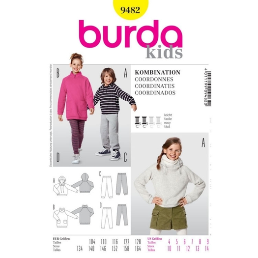 (u'Patron Ensemble Enfant BURDA 9482',)