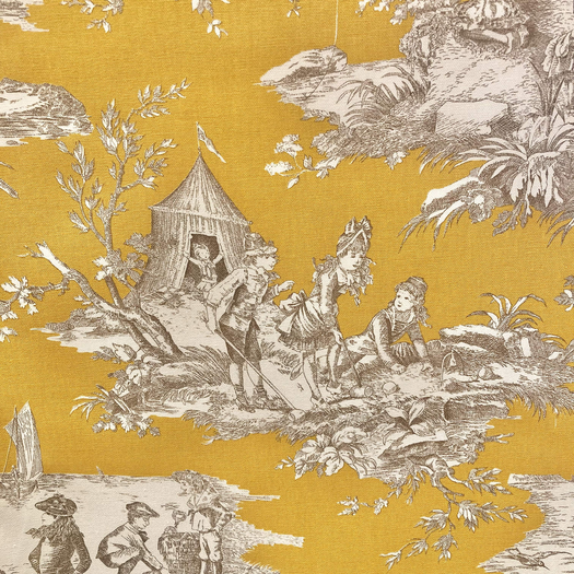 (u"Toile de Jouy HISTOIRE D'EAU Moutarde",)