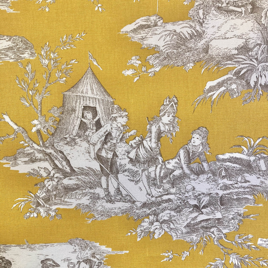 (u"Toile de Jouy HISTOIRE D'EAU Moutarde",)