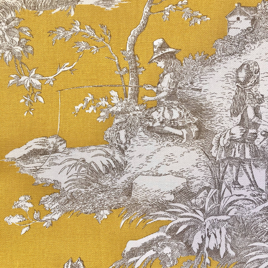 (u"Toile de Jouy HISTOIRE D'EAU Moutarde",)