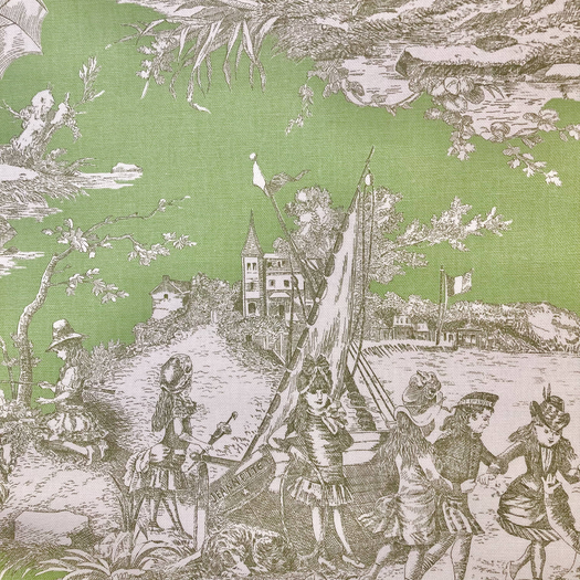 (u"Toile de Jouy HISTOIRE D'EAU Vert",)