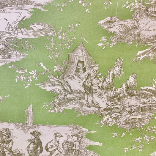 (u"Toile de Jouy HISTOIRE D'EAU Vert",)