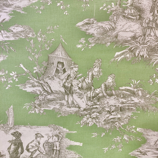 (u"Toile de Jouy HISTOIRE D'EAU Vert",)