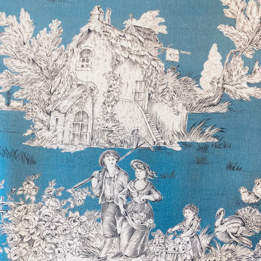 (u'Toile de Jouy PASTORALE Bleu',)